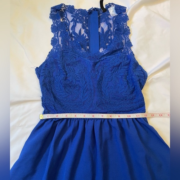 H&M size 4 blue mini lace dress - Picture 10 of 11